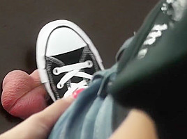 Sock Converse Footjob And Sex