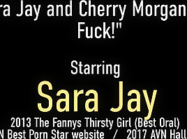 Big Butt Cougar Sara Jays Double Blowjob with Cherry Morgan