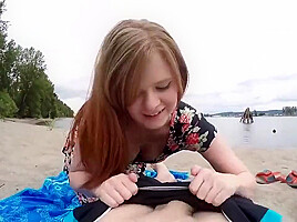 Redhead Pawg First Date Beach Fuck